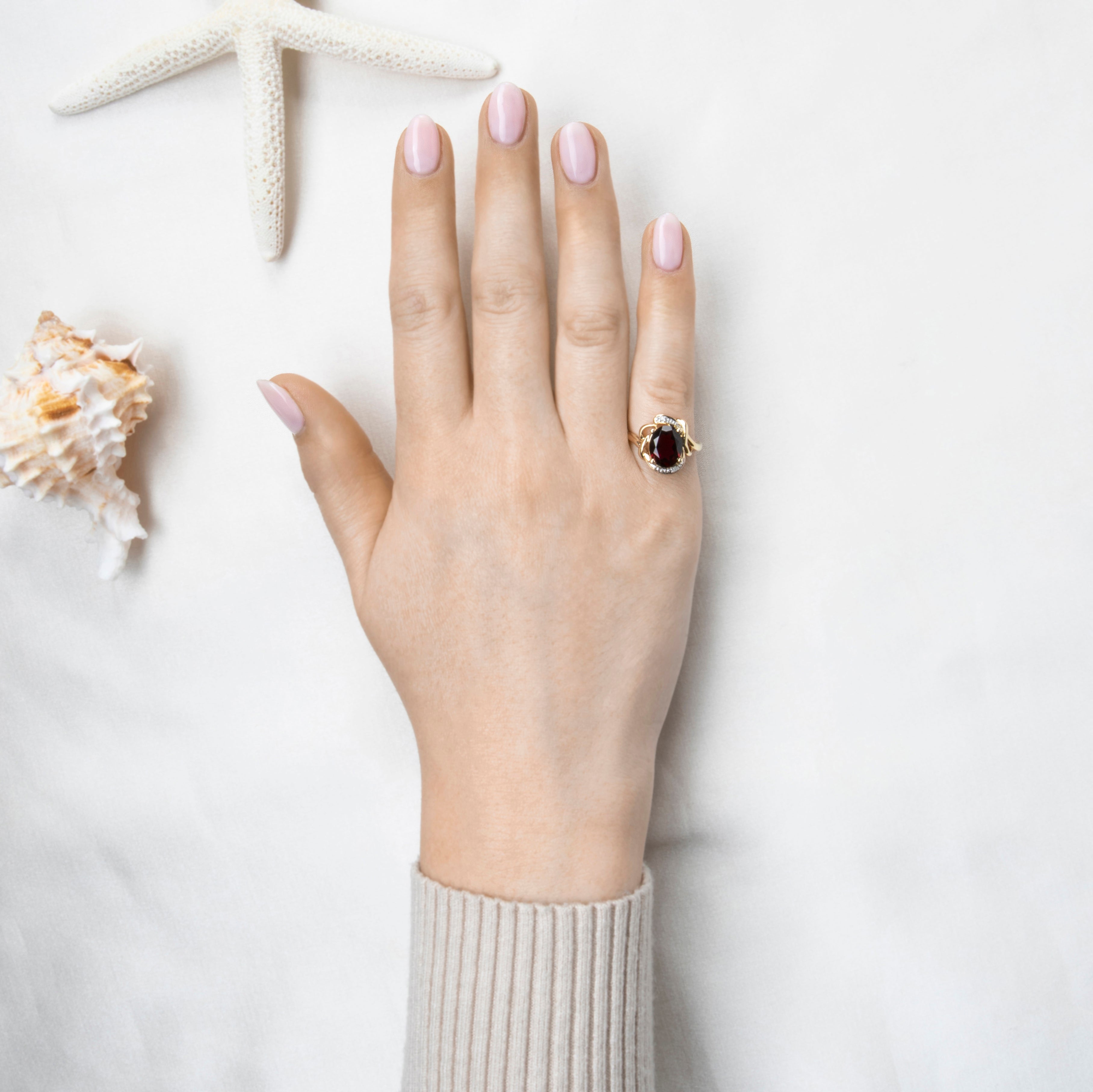 Vintage 10k Yellow Gold 2.68ct Garnet Diamond Scarlet Statement Ring 6.25、mySite、hinf8tx79
