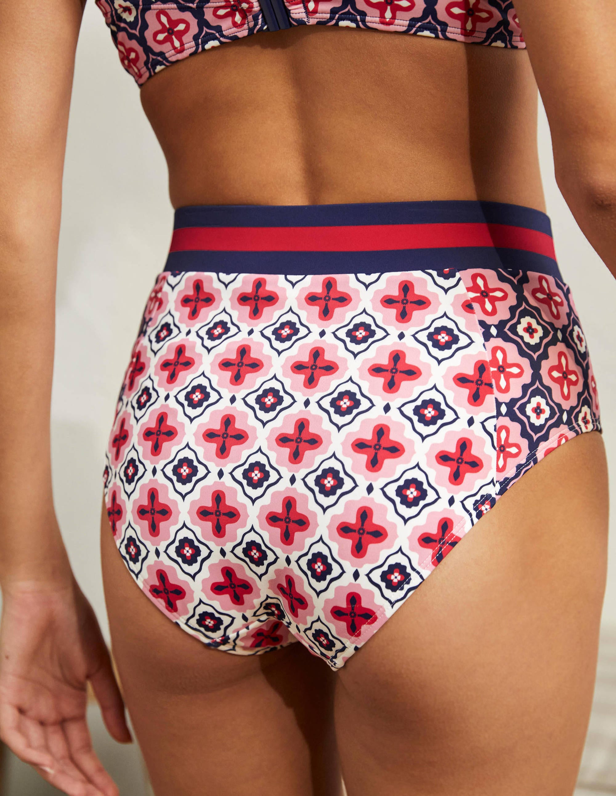  High Waisted Bikini Bottoms-Ivory, Moroccan Diamond、mySite、ashleygrahame