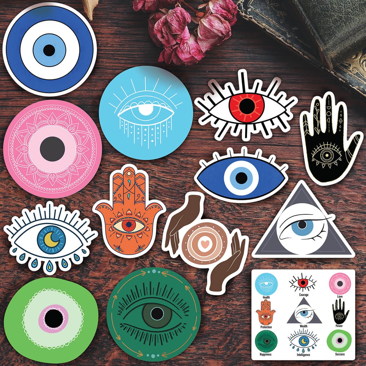  Evil Eye Stickers 13 Pack、mySite、elrpsem3k