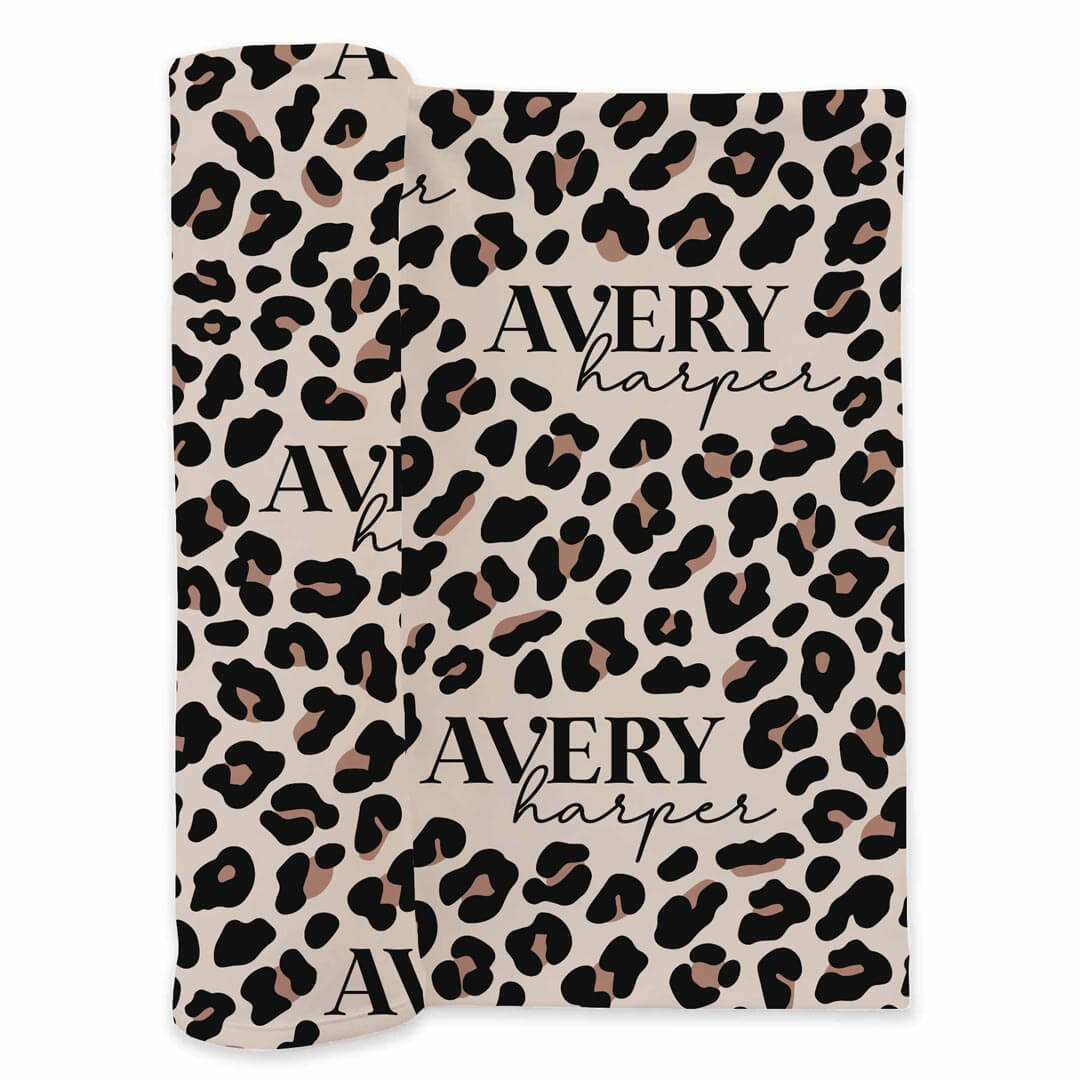  Seeing Spots Leopard Personalized Swaddle Blanket、mySite、layawaytickets