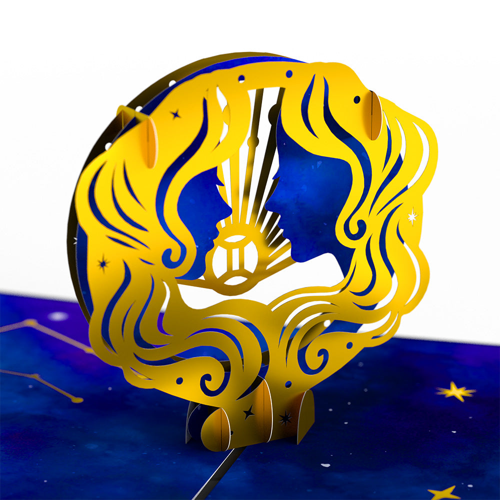 Gemini Zodiac Birthday Pop-Up Card、mySite、solidvoid
