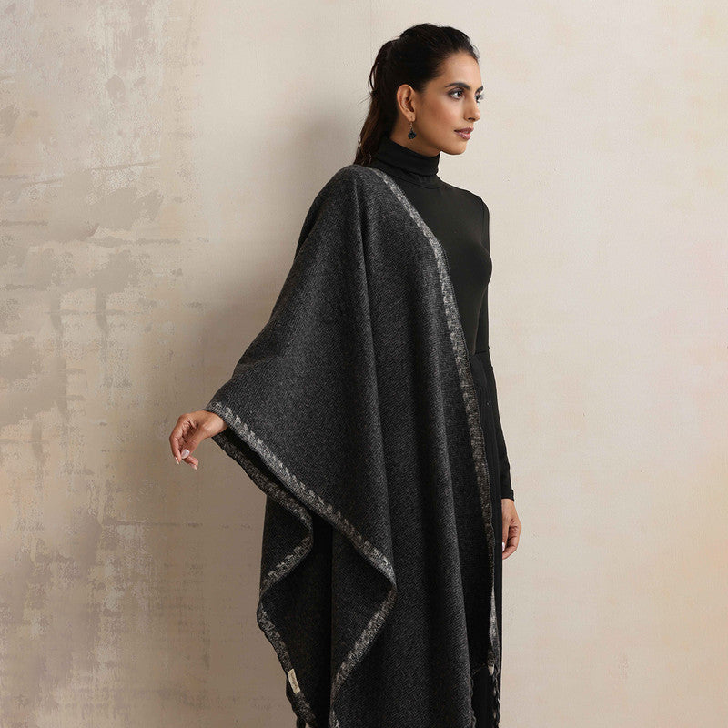 Woolen Solid Stole | Black、mySite、camillekostekn