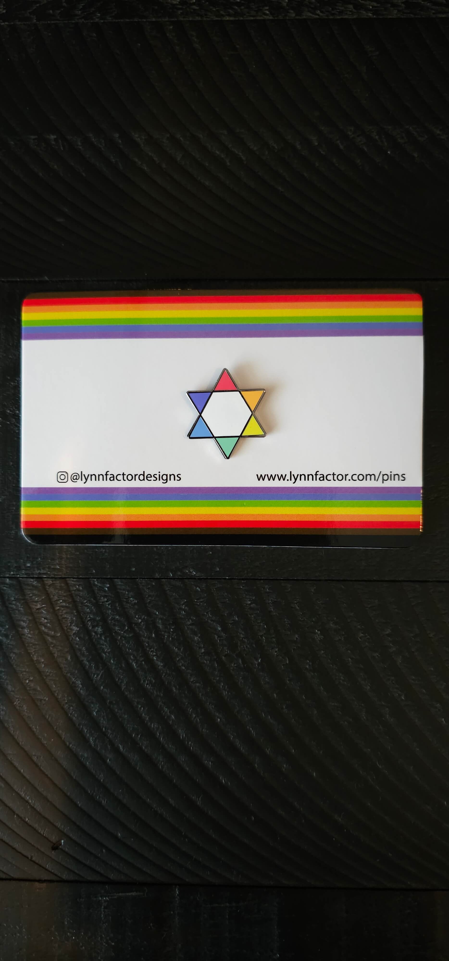 Rainbow Gay Jewish Pride Pin、mySite、topwebapps