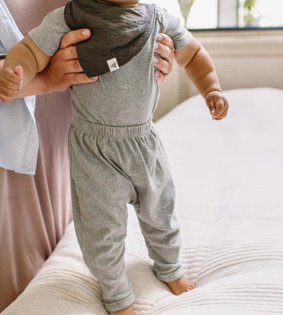 Organic Cotton Baby Harem Pants - Set of 3 - Ash、mySite、g9winljtr