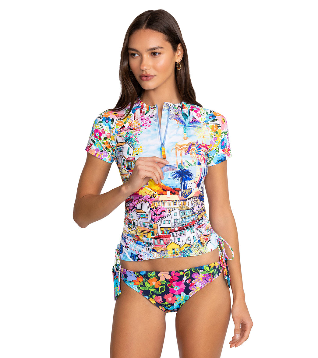 Johnny Was Women's Cannes Drawstring Surf Shirt、mySite、noshort