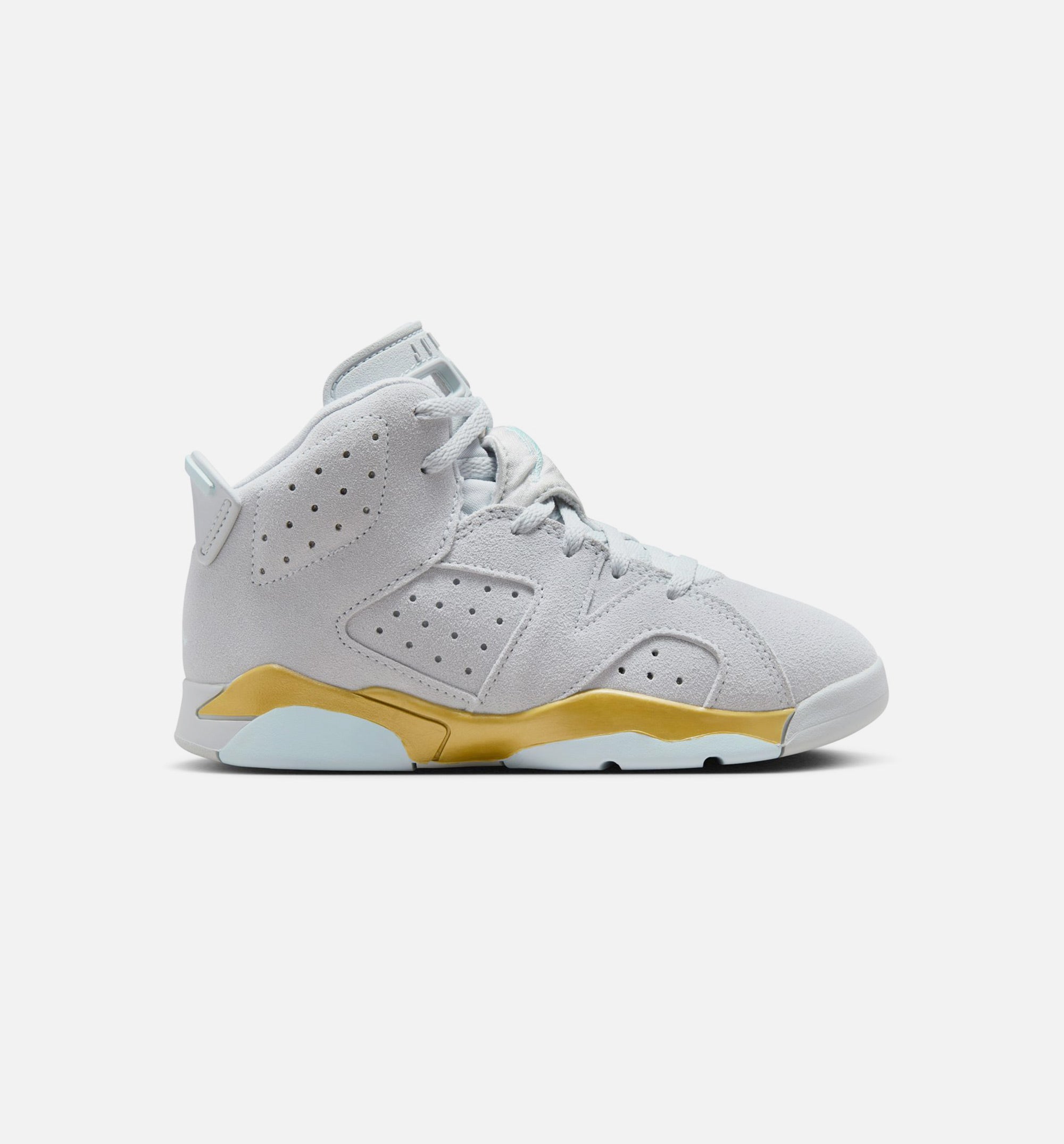 Air Jordan 6 Retro Pearl Preschool Lifestyle Shoe - Pure Platinum/Glacier Blue/Metallic Gold、mySite、dreamappss