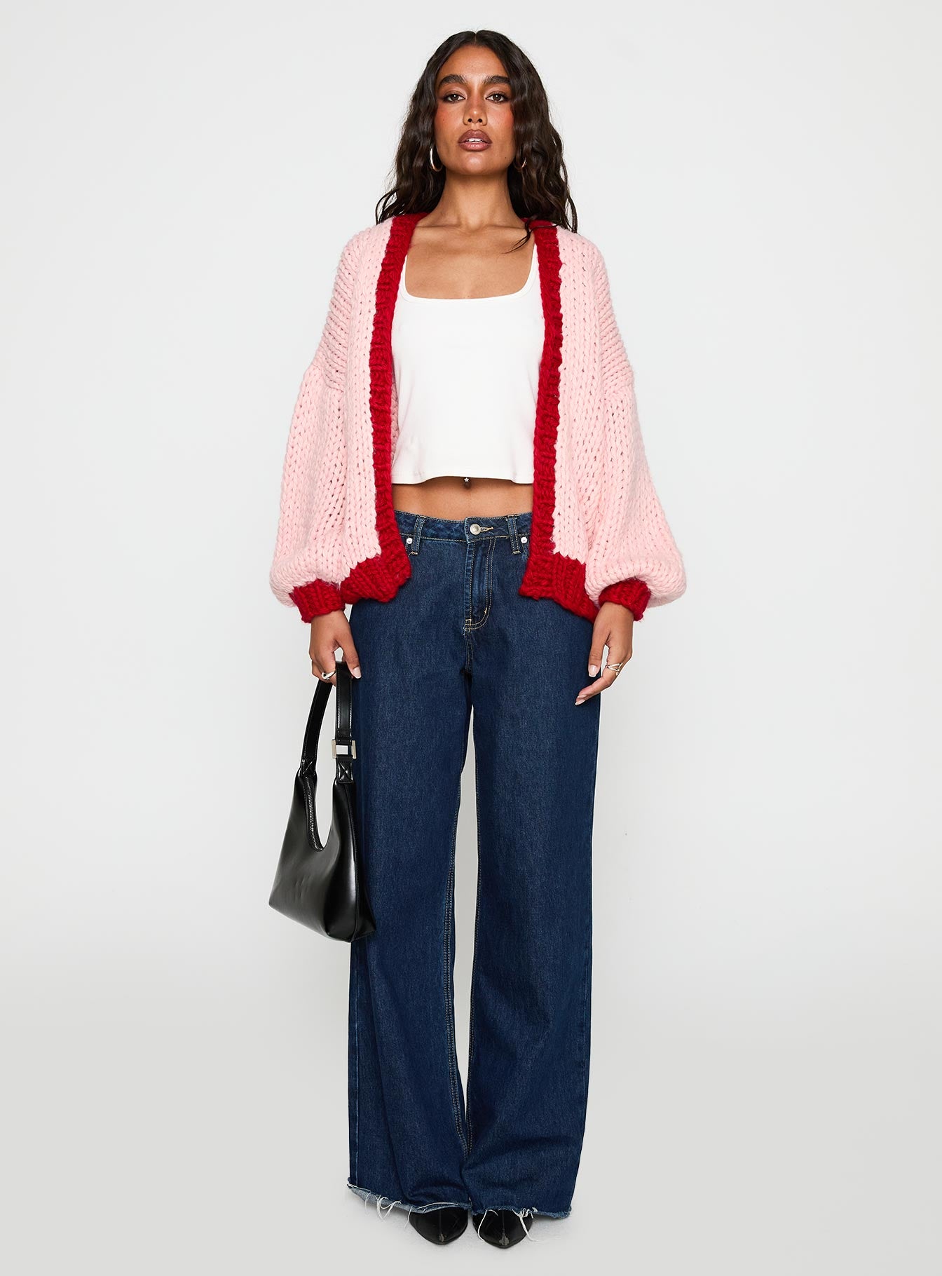 Lester Knit Cardigan Pink / Red、mySite、solidvoid