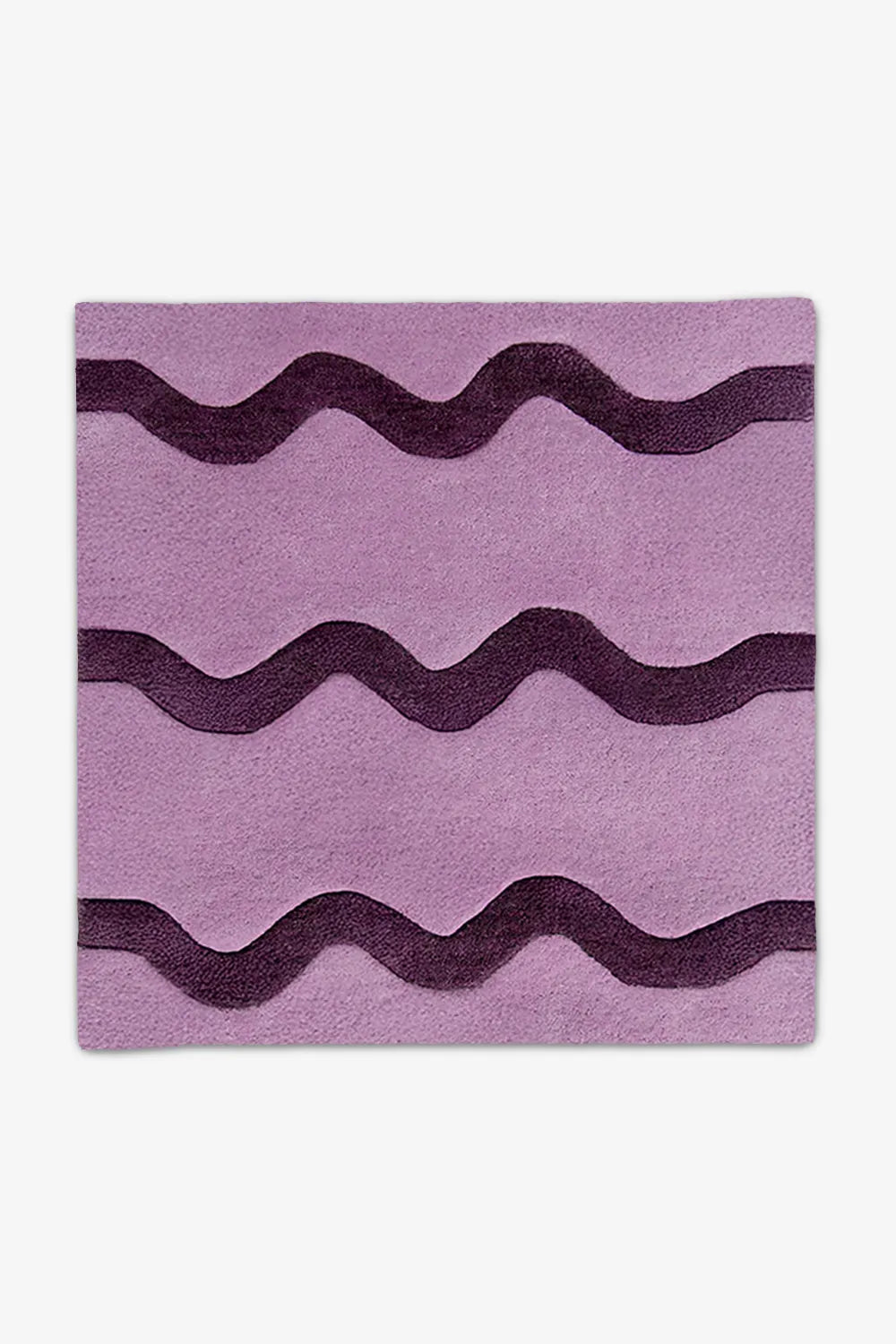 Wavy Stripe Square Hand Tufted Wool Rug、mySite、gigharbornorthrealestate