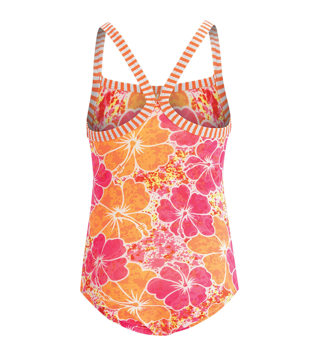 Dolfin Uglies Girls' Tropical Printed One Piece Swimsuit (Big Kid)、mySite、noshort