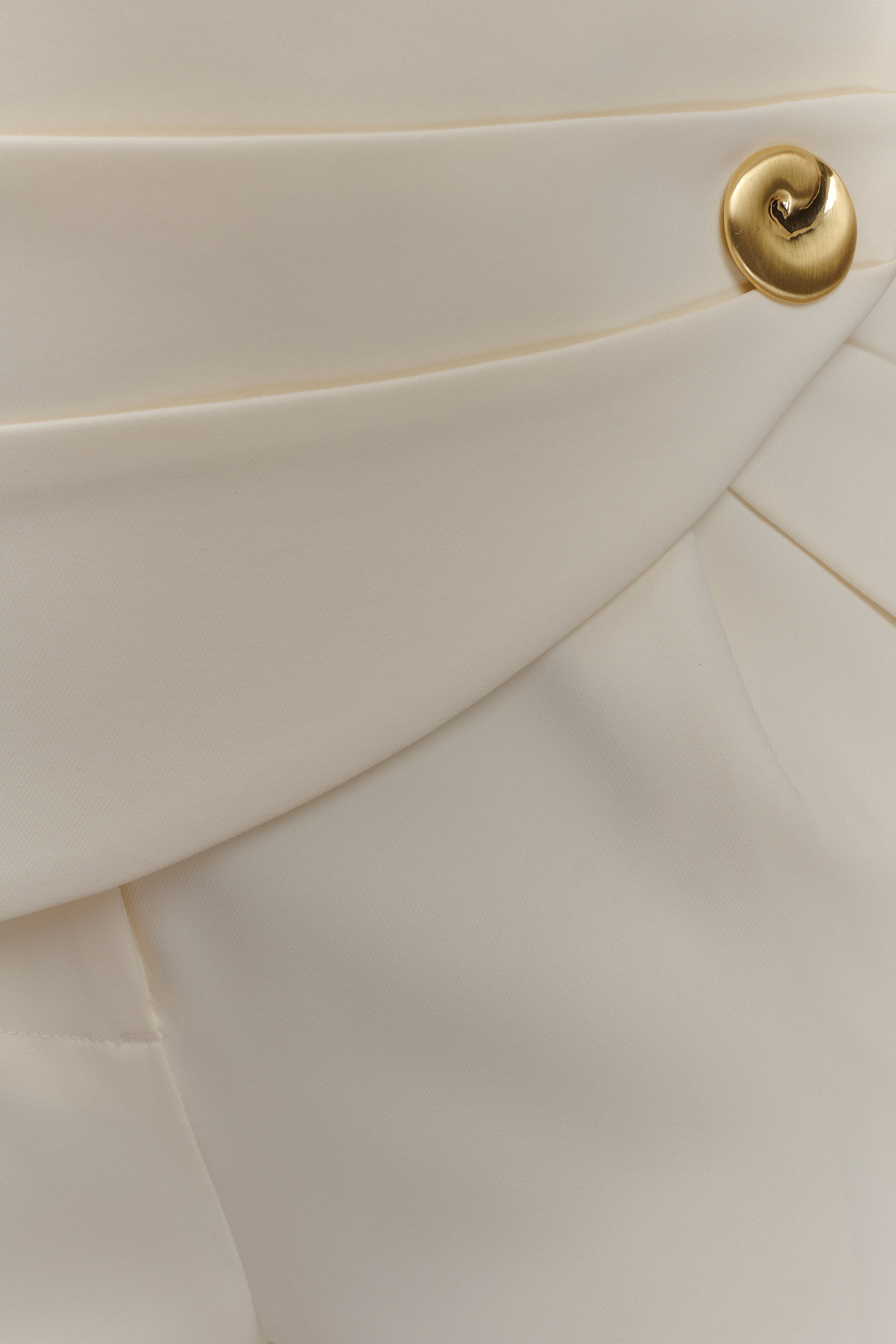 Faith Strapless Suiting Top - Ivory、mySite、solidvoid