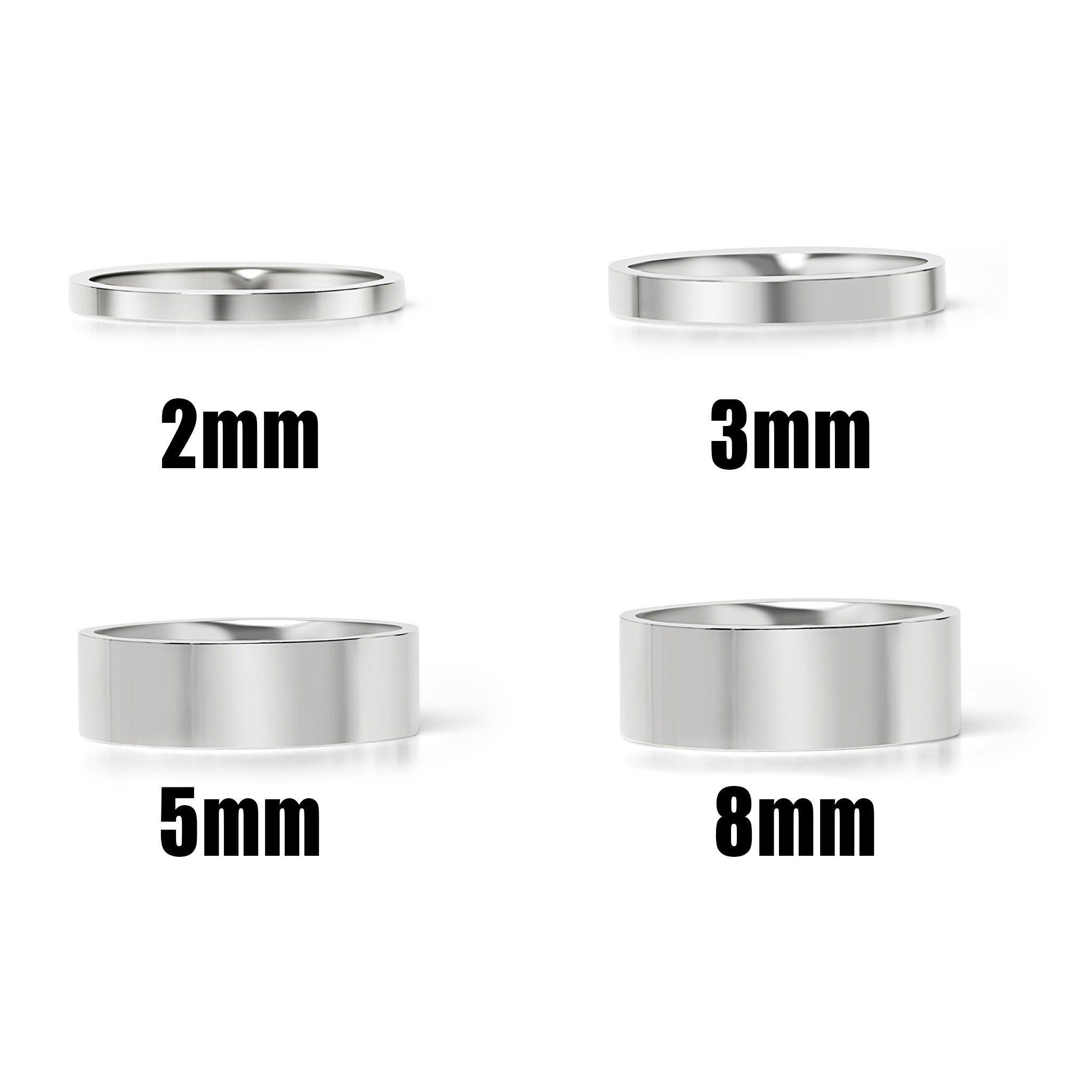 Stainless Steel Polished Flat Blank Ring / CFR7021、mySite、dreamappss