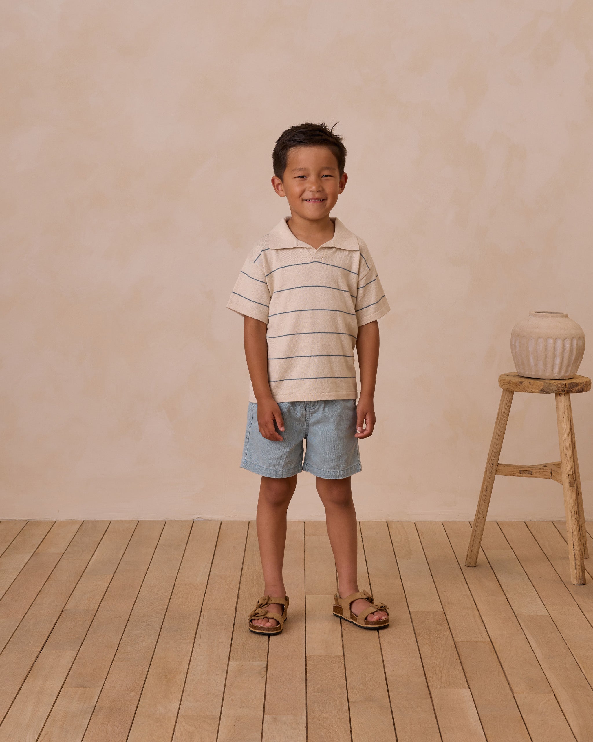  Chandler Knit Polo || Blue Stripe、mySite、layawaytickets