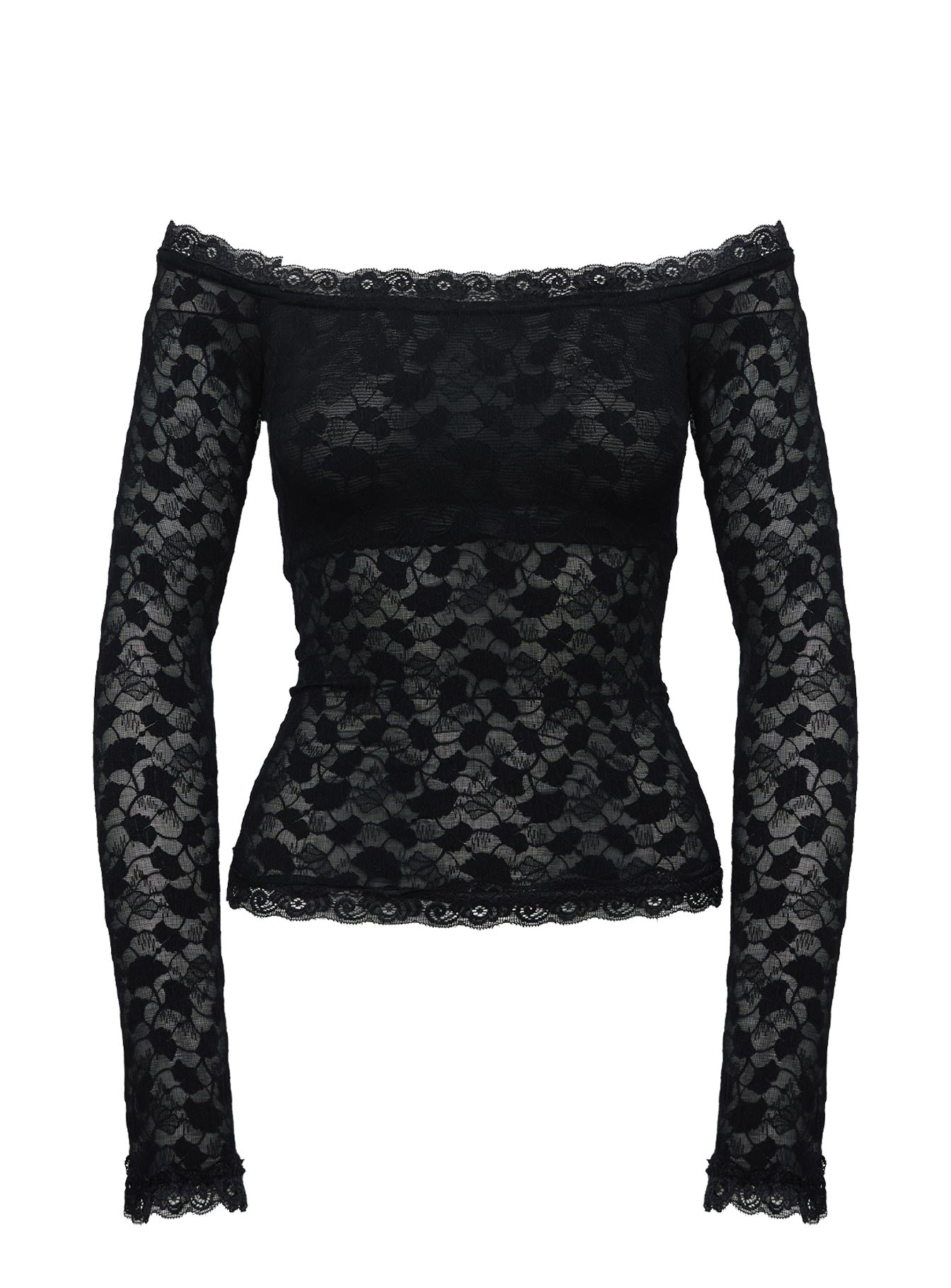 Mochapella Off The Shoulder Top Black、mySite、solidvoid