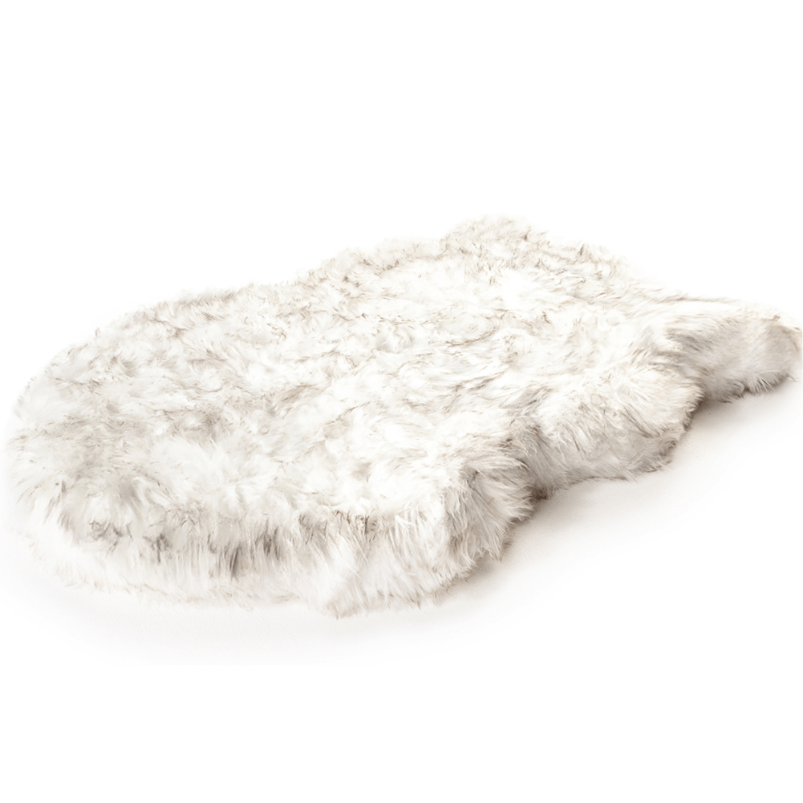 Paw.com x BarkBox PupRug™ Faux Fur Orthopedic Dog Bed - White with Brown Accents、mySite、solidvoid