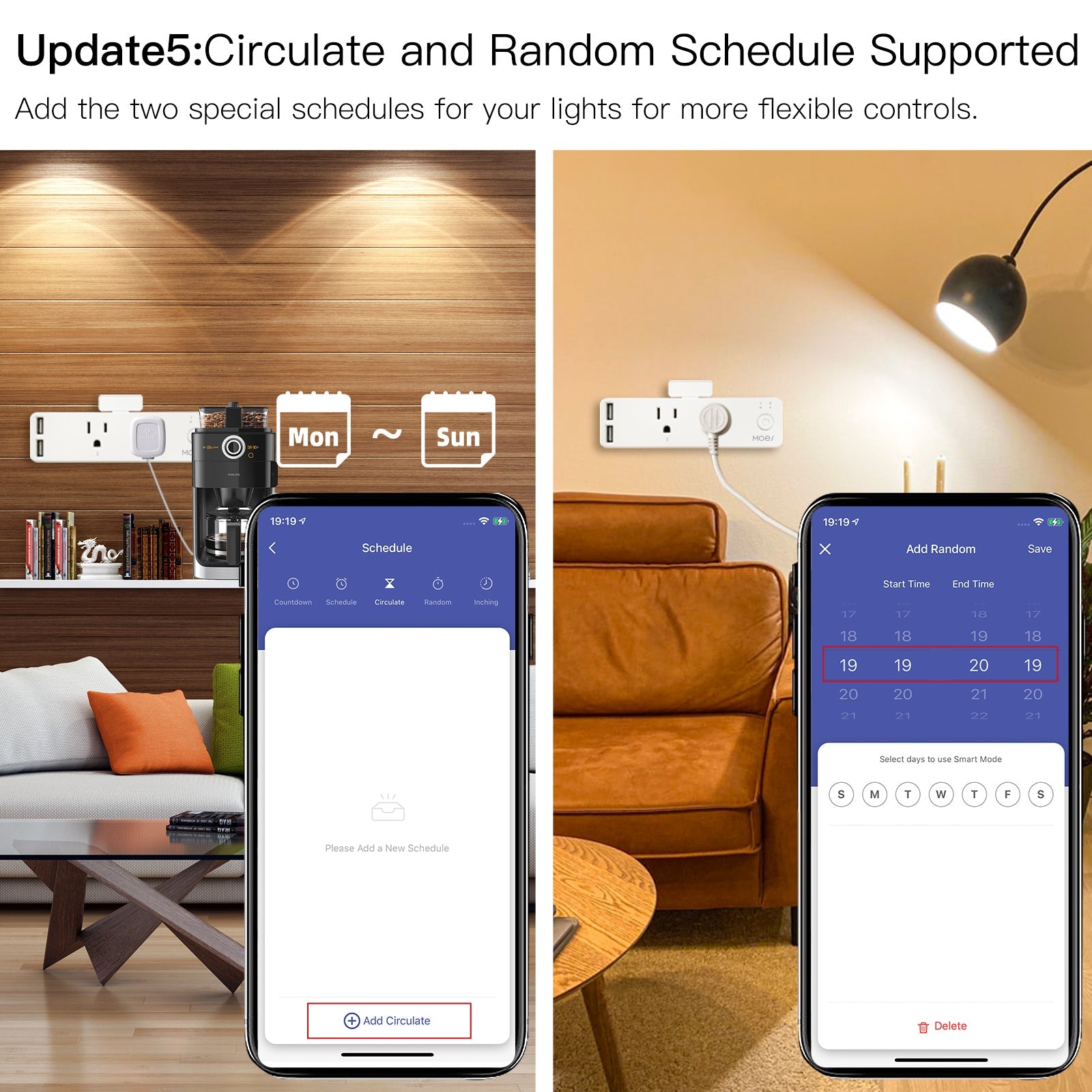 Wifi Smart US Outlet Extender Multi Plug Socket Outlet Shelf With Relay Status, Light Mode Adjustable、mySite、fannypackpong