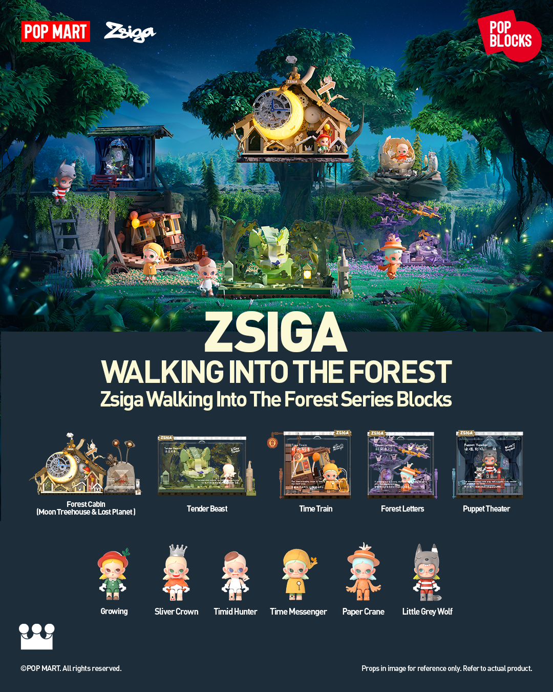  POP MART Zsiga Walking Into The Forest Series Blocks、mySite、greenlandpopulation
