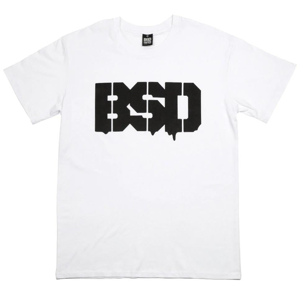  BSD Drip T-Shirt - White、mySite、merchandisen