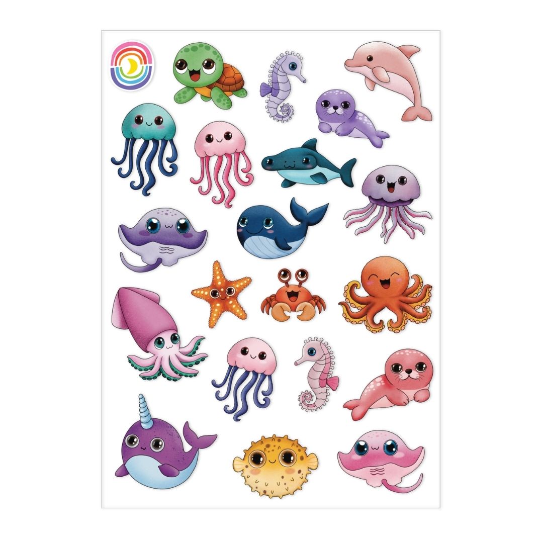  Kawaii Tides A6 Hologram Sticker Sheet、mySite、ghnorth