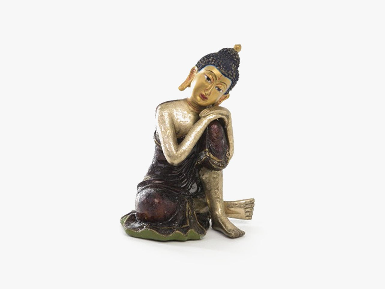 Thinking Buddha - Brass (Medium, 29cm)、mySite、topwebapps