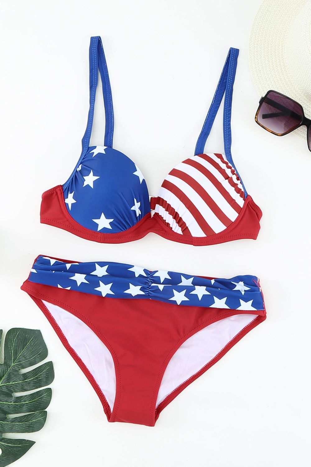  Mia Striped Ruched Bikini Set、mySite、justintrudeaud