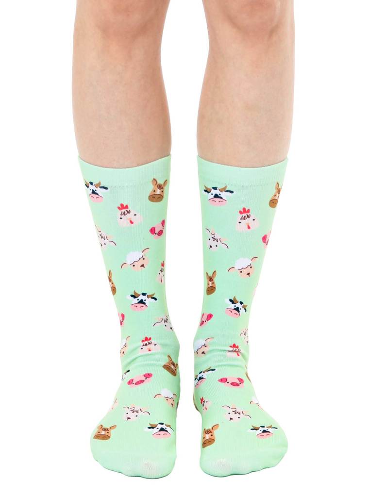 Farm Animal Socks-Down on the Farm The Gang's All Here Unisex Crew Socks *、mySite、g9winljtr