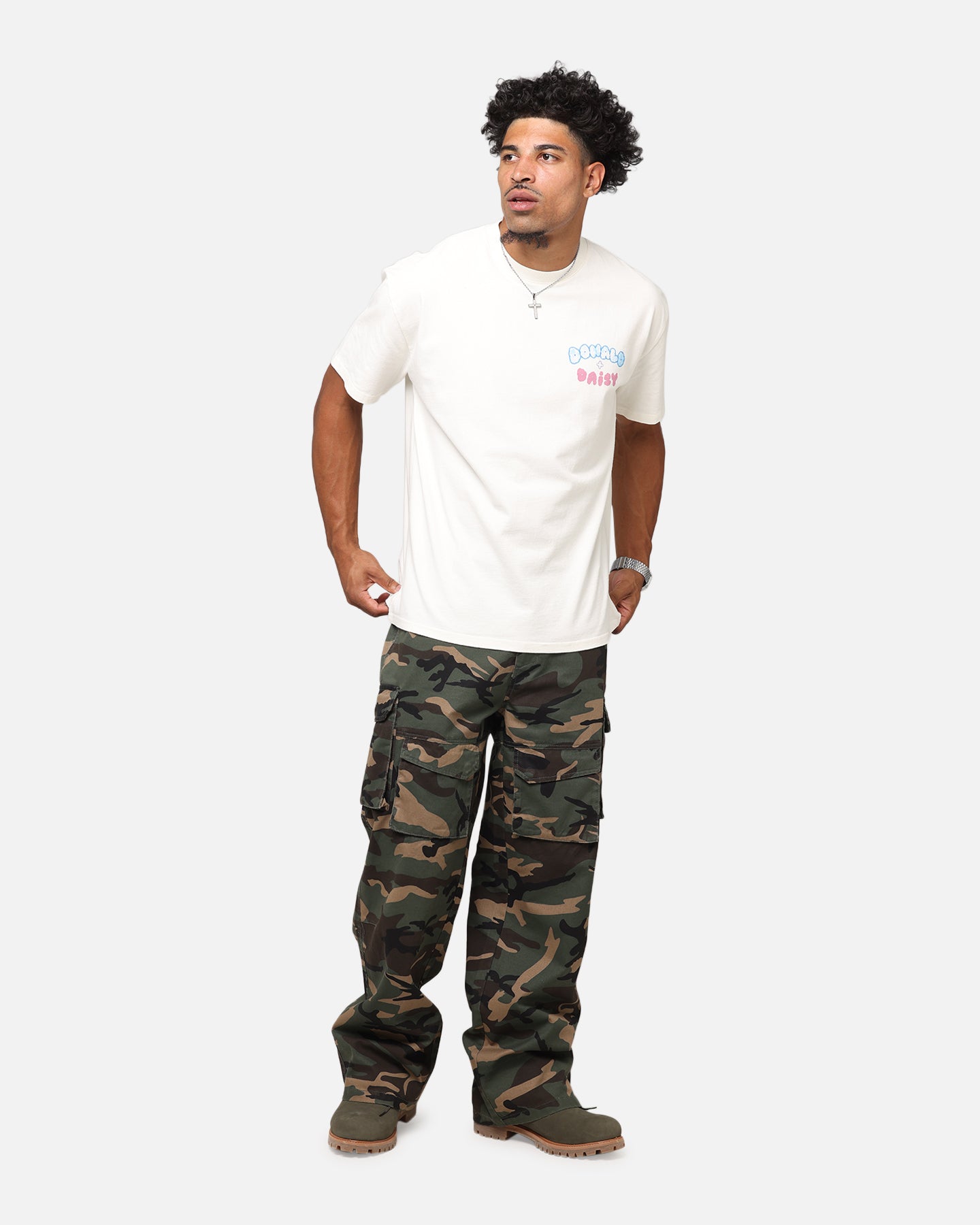 Goat Crew Disney's Daisy Duck & Donald Duck Heavyweight T-Shirt Off White、mySite、zt4zffjzw