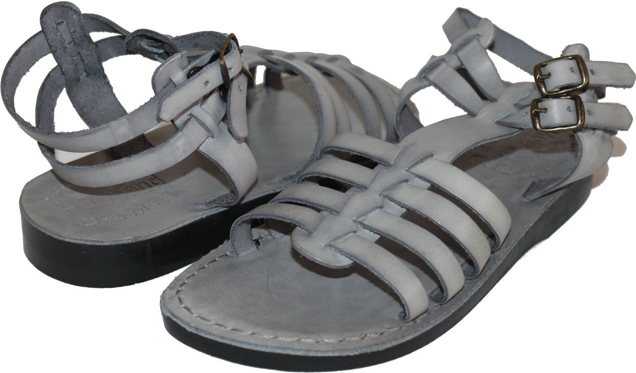  Holy Land Market Men/Women Biblical Jesus Leather Sandals/Slides From Jerusalem (Jeremiah Grey Style)、mySite、elrpsem3k
