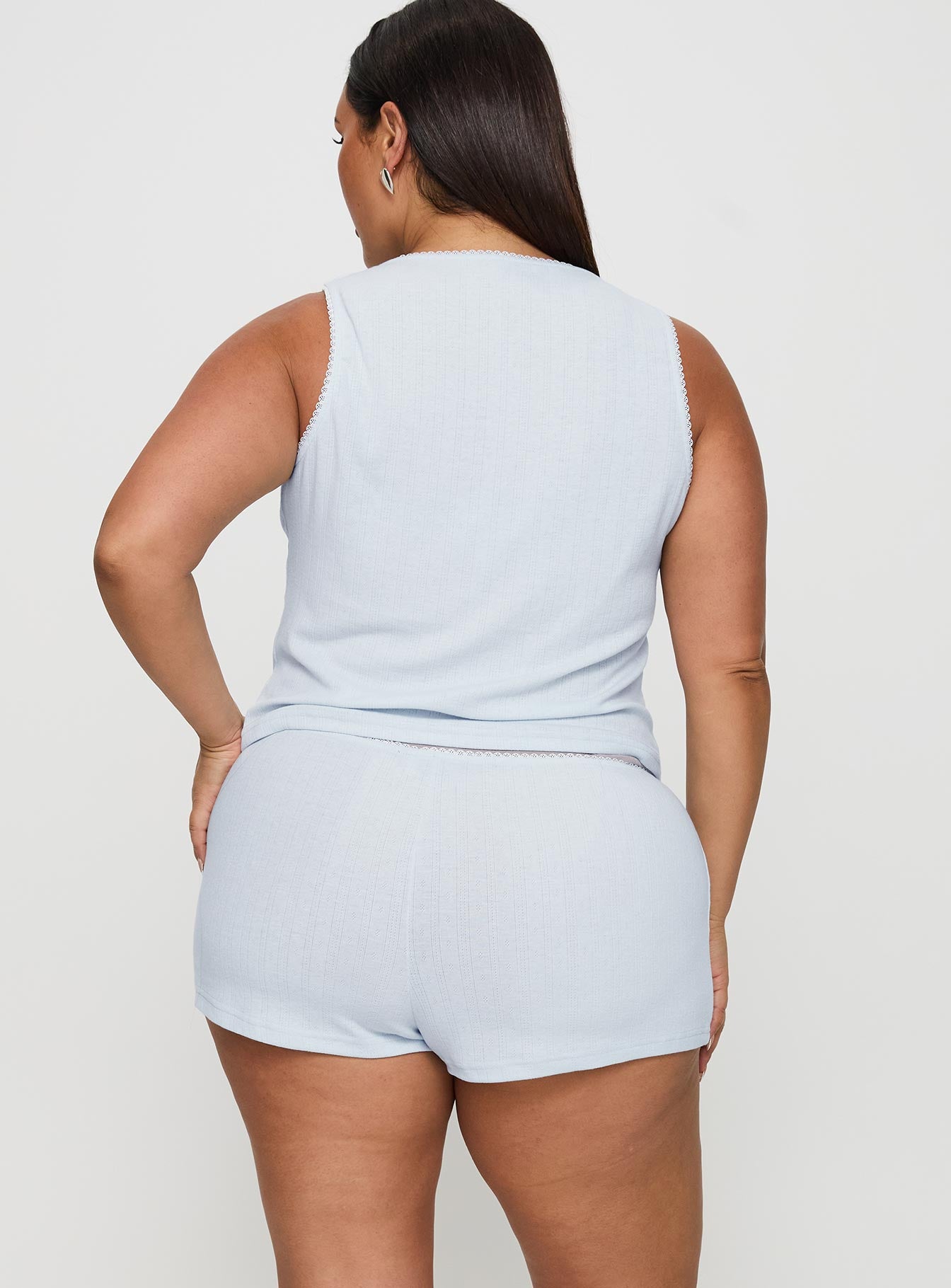 Serenitie Pointelle Sleep Set Blue Curve、mySite、solidvoid