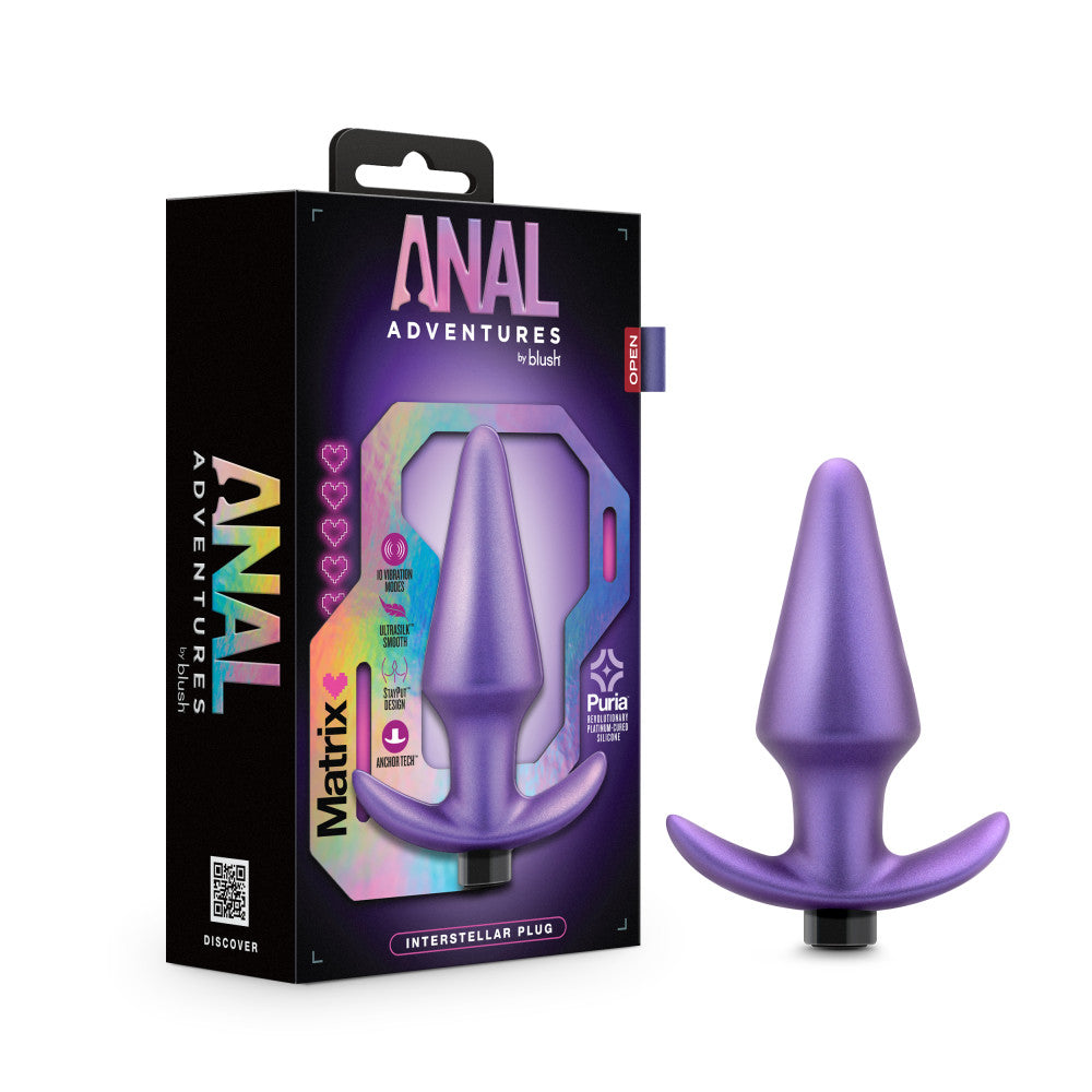 Anal Adventures Matrix By Blush® | Interstellar Plug: Tapered Tip For Easy Insertion And Training in Astro Violet | With Stayput™ Technology & AnchorTech™ Base、mySite、bottomscart