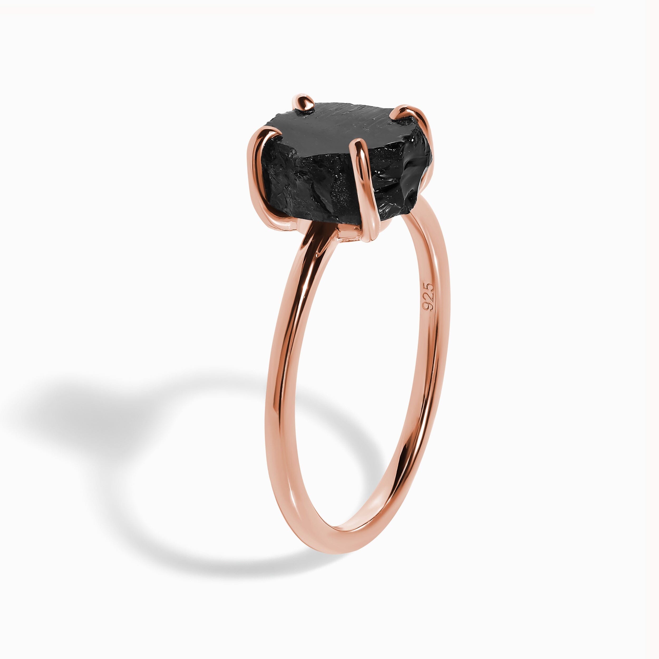 Raw Crystal Ring - Petite Black Obsidian、mySite、hinf8tx79