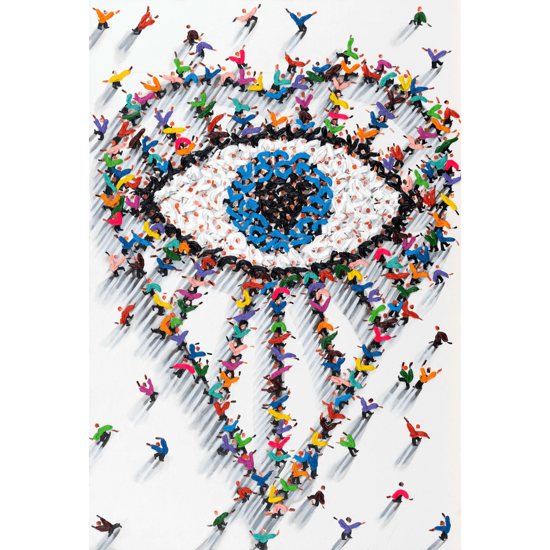 Heart and Evil Eye Signed Canvas Giclée Print by Hulbert Waldroup、mySite、topwebapps
