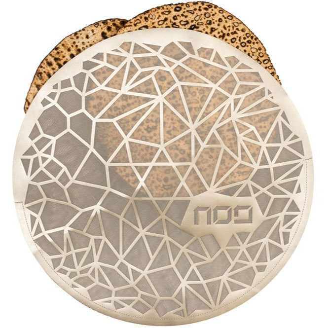 Geometric Matzah Cover - Champagne or Silver、mySite、topwebapps