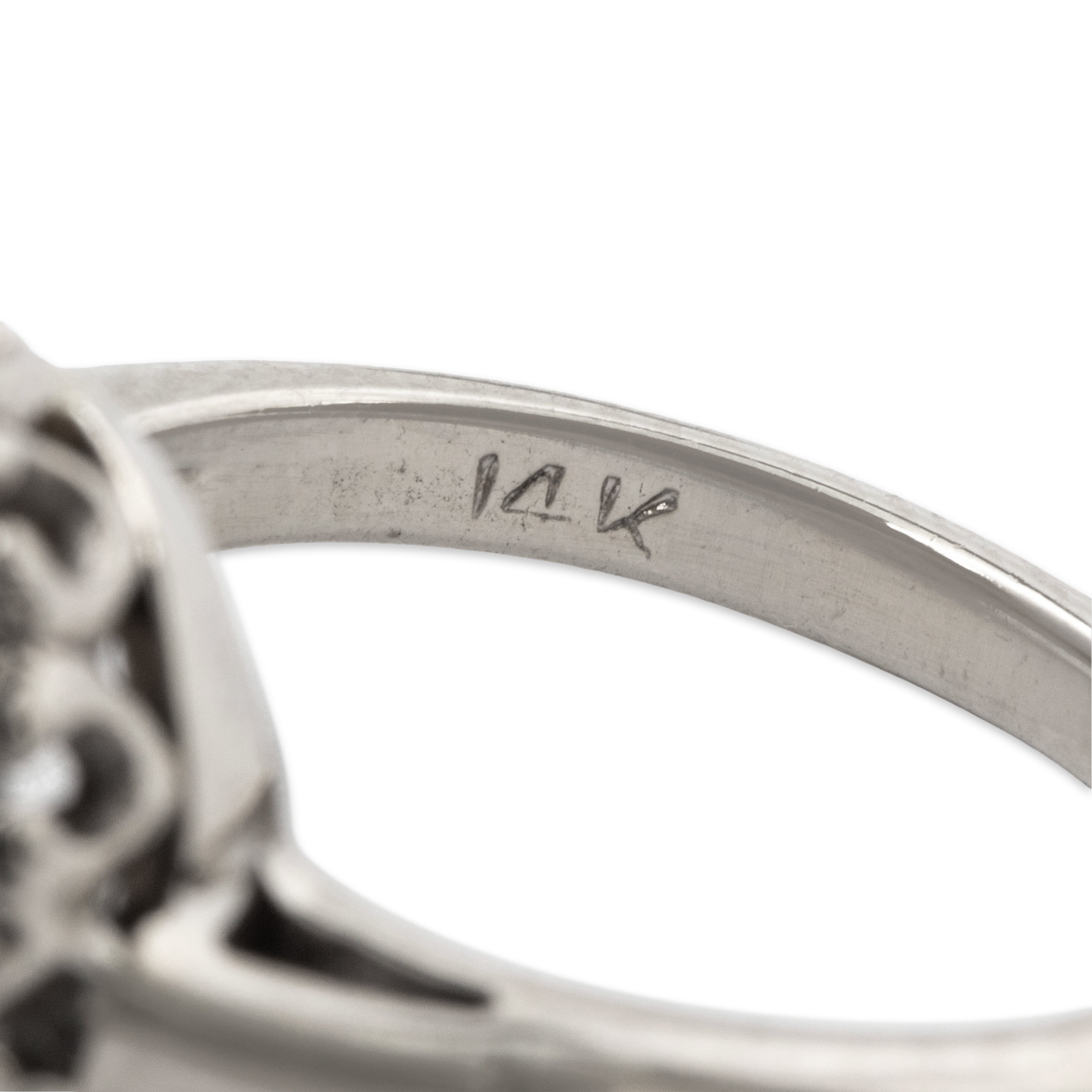 Vintage 14k White Gold Synthetic Ruby .252cttw Diamond Halo Ring 3.00、mySite、hinf8tx79