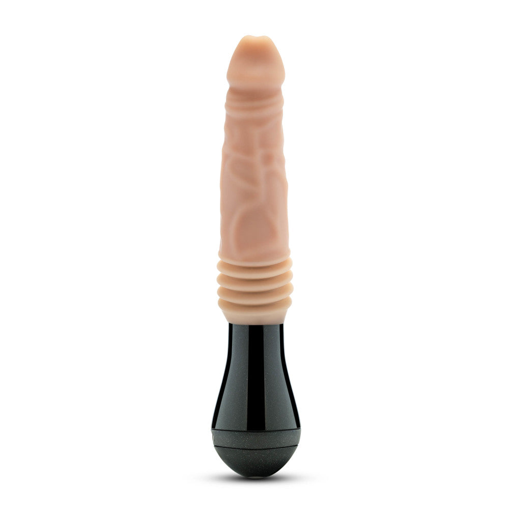 Dr. Skin Silicone By Blush® | Dr. Knight Large 10.5 Inch Vibrating, Gyrating And Thrusting Dildo in Beige – Made With Puria® Platinum Cured Silicone、mySite、bottomscart