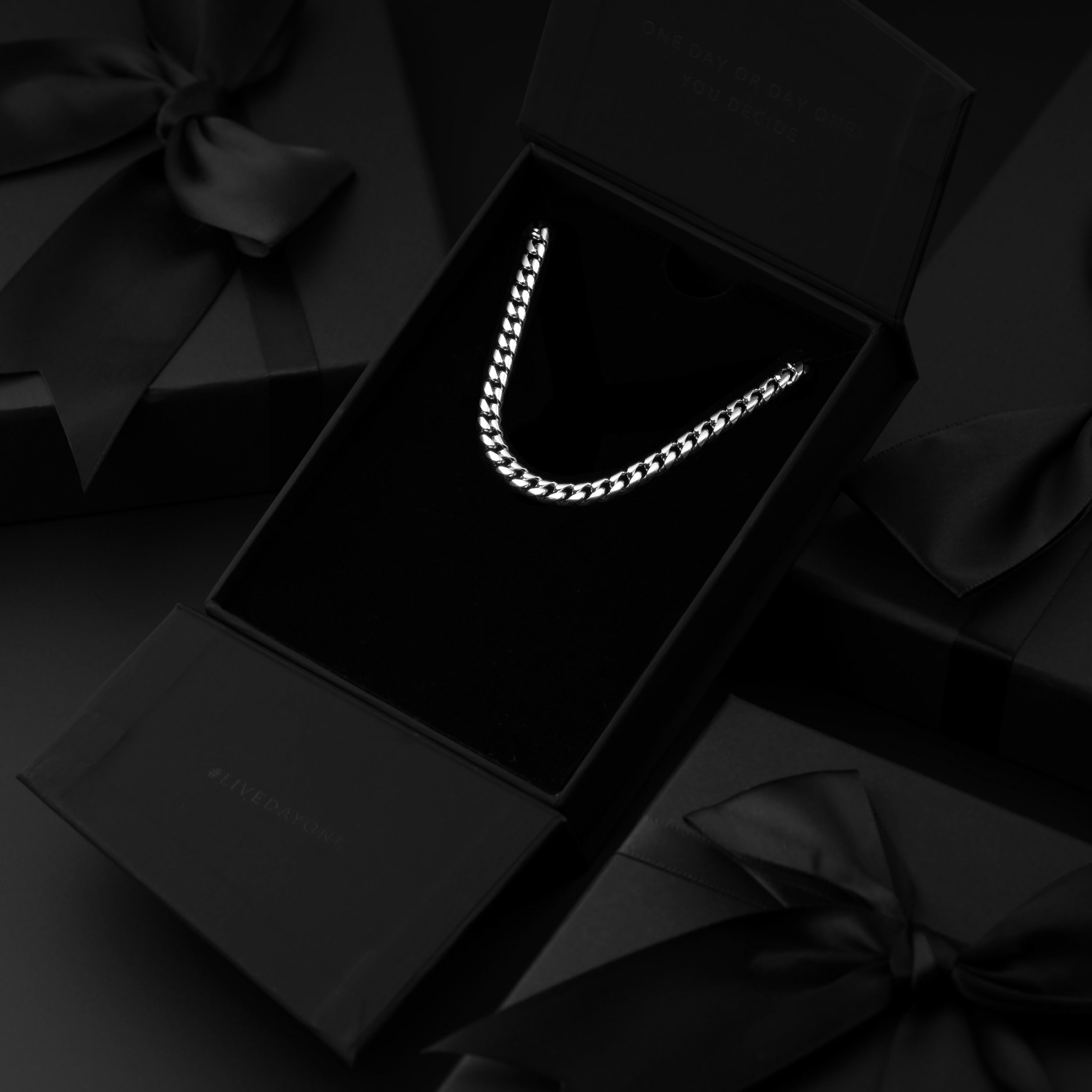  Cuban Chain Necklace, 5MM - Silver