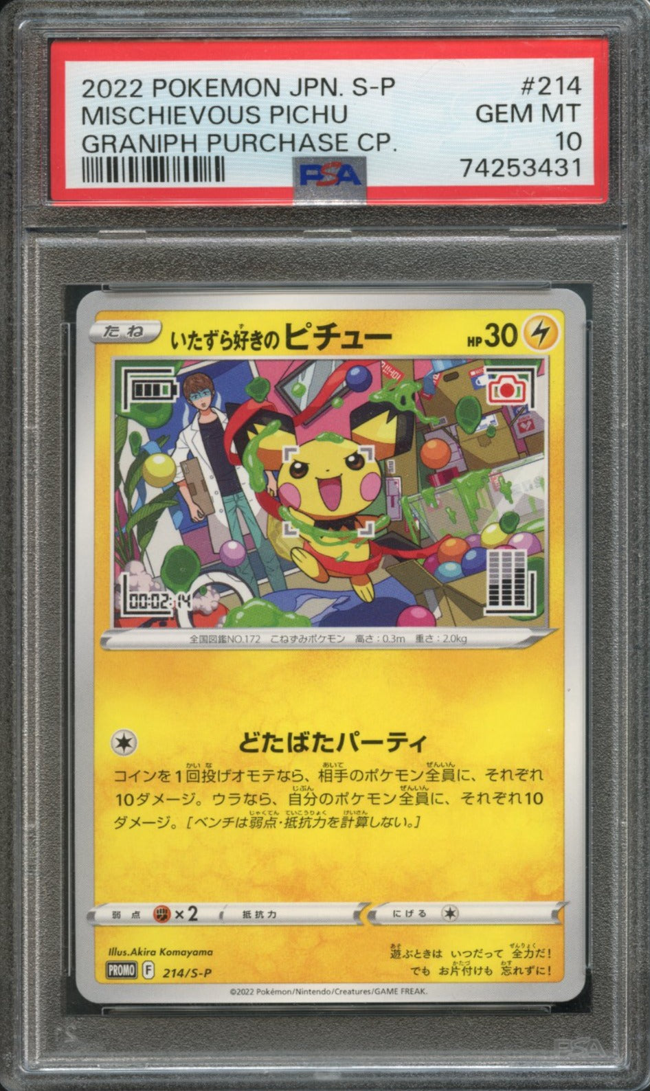 Mischievous Pichu #214/S-P PSA 10 Japanese Promo、mySite、waistdrama