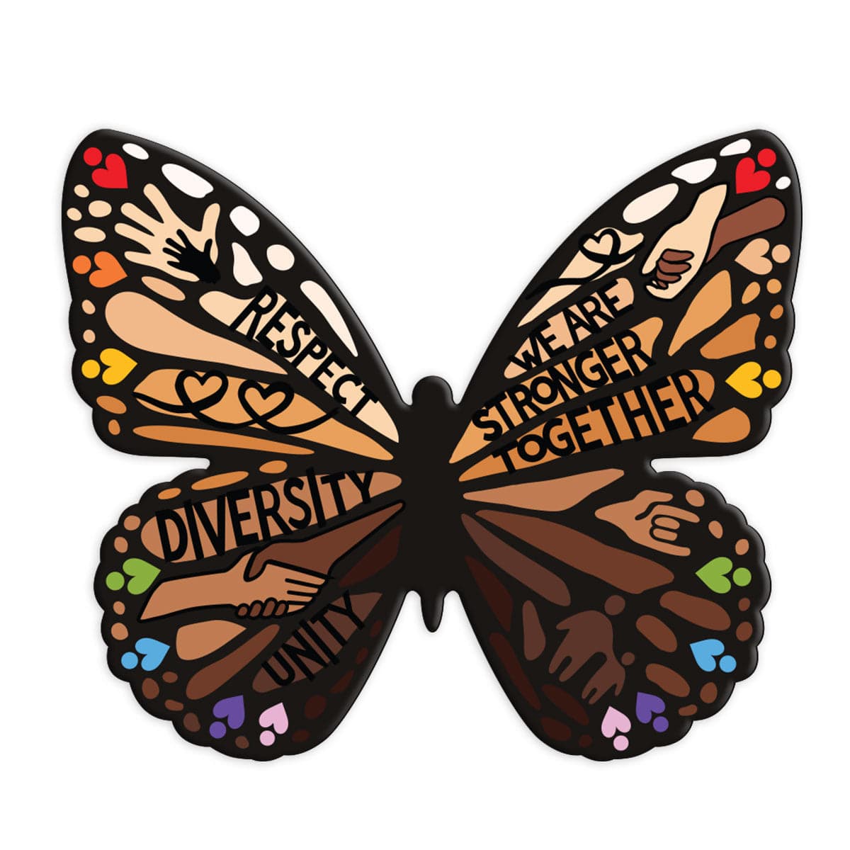  Fridge Magnet - This Is Us - Shades of Diversity Butterfly、mySite、ghnorth