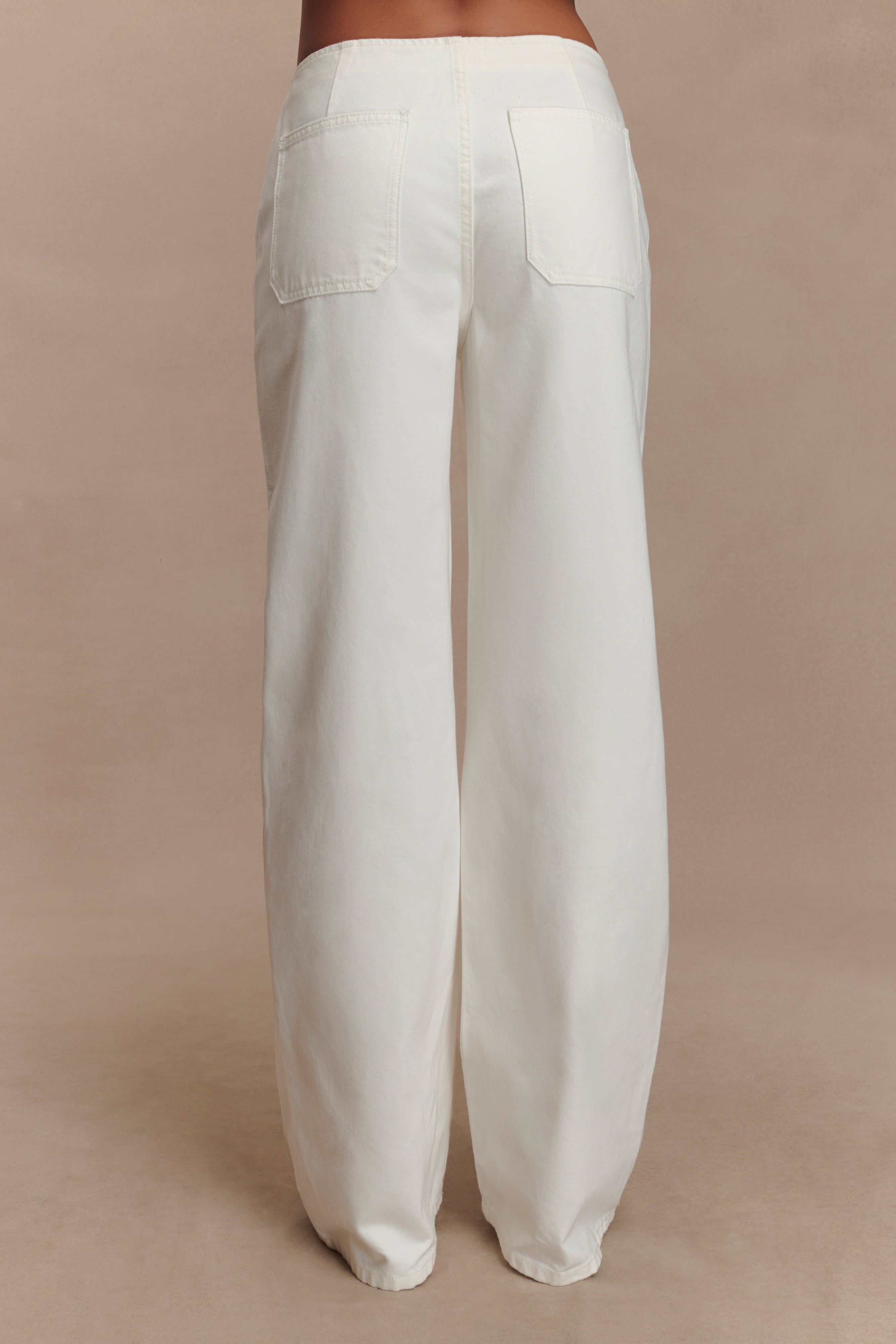 Caitlin Mid Rise Denim Flare Jeans - White、mySite、solidvoid