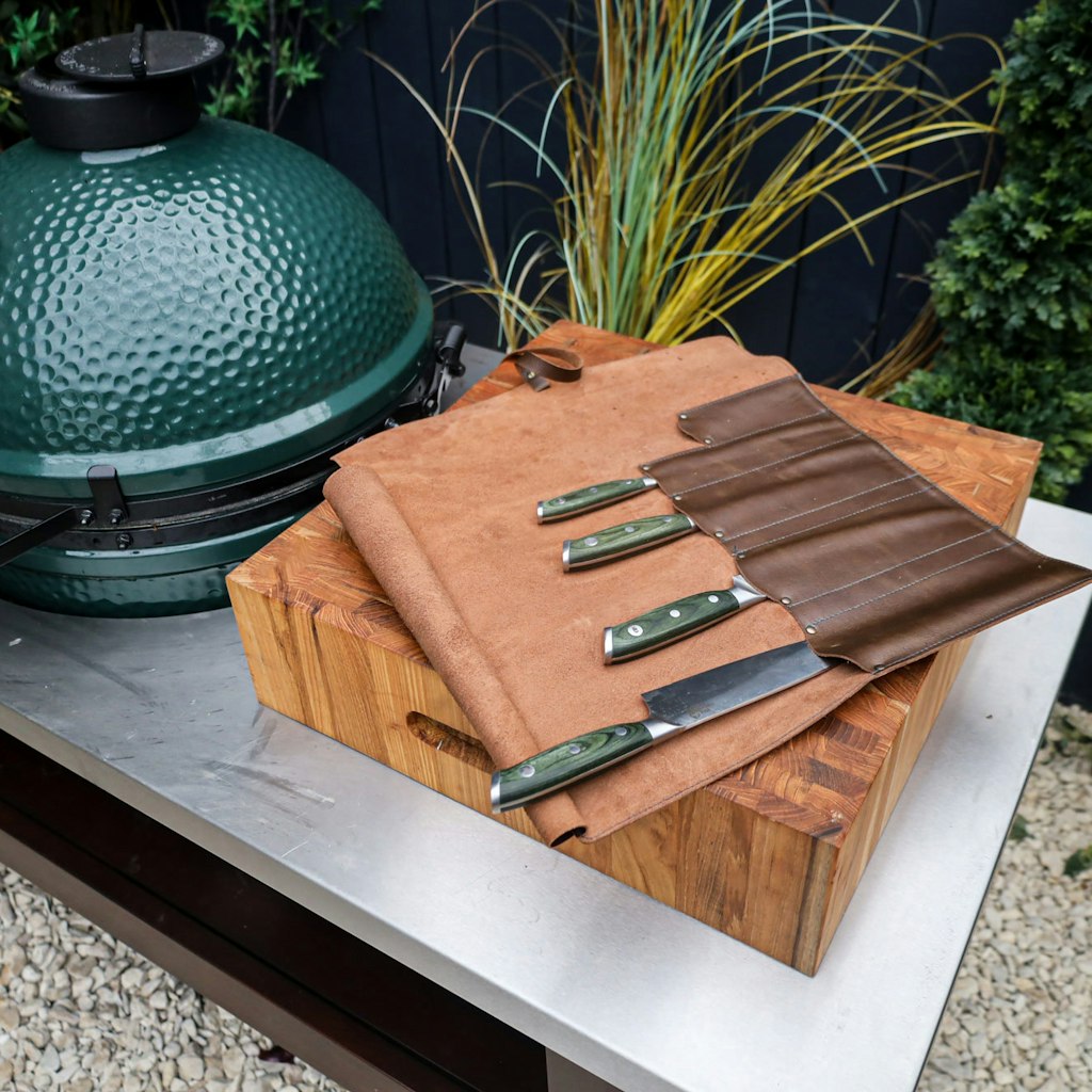 Big Green Egg Leather Knife Roll、mySite、noshort