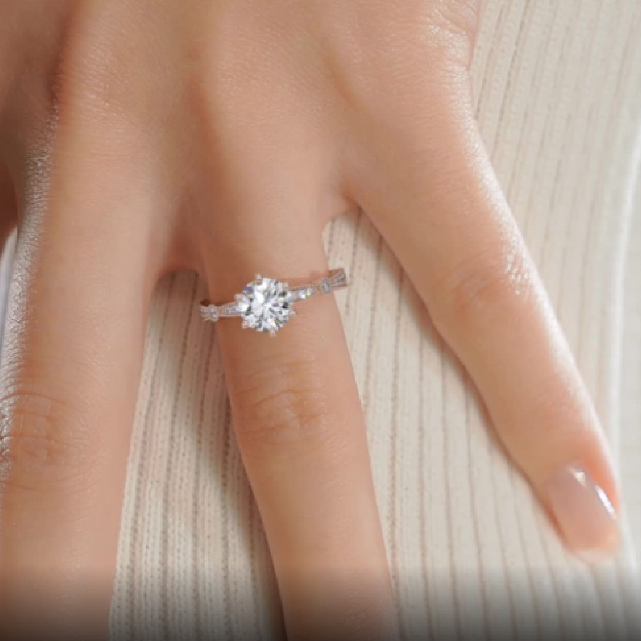 Amelia Diamond Engagement Ring - 14K Rose Gold、mySite、hinf8tx79