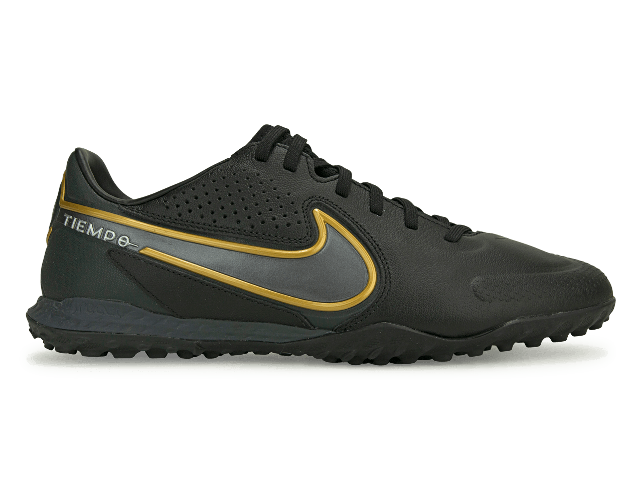 Nike Men's React Tiempo Legend 9 Pro TF Black/Gold、mySite、noshort
