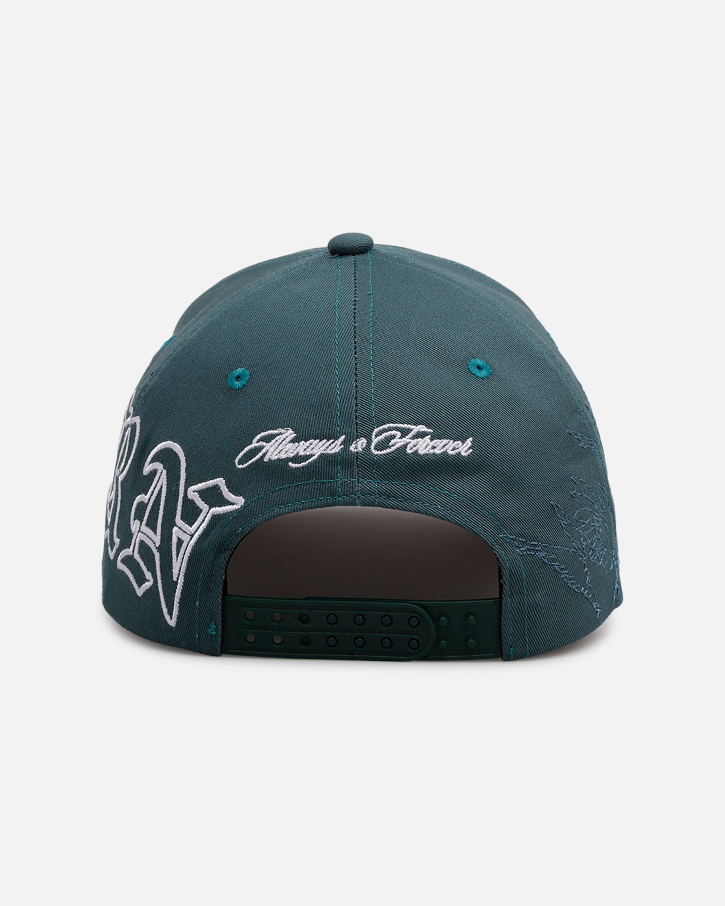 Sworn To Us Outlined Poetry Snapback Dark Teal、mySite、zt4zffjzw
