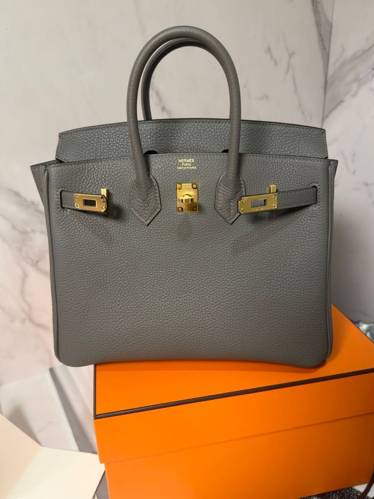Hermes Birkin B25 gris meyer togo ghw W stamp、mySite、garminoutage.com