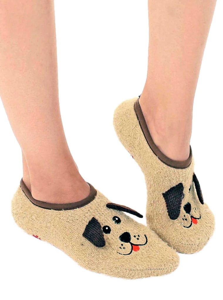 Fuzzy Dog Slipper Socks by Living Royal、mySite、g9winljtr