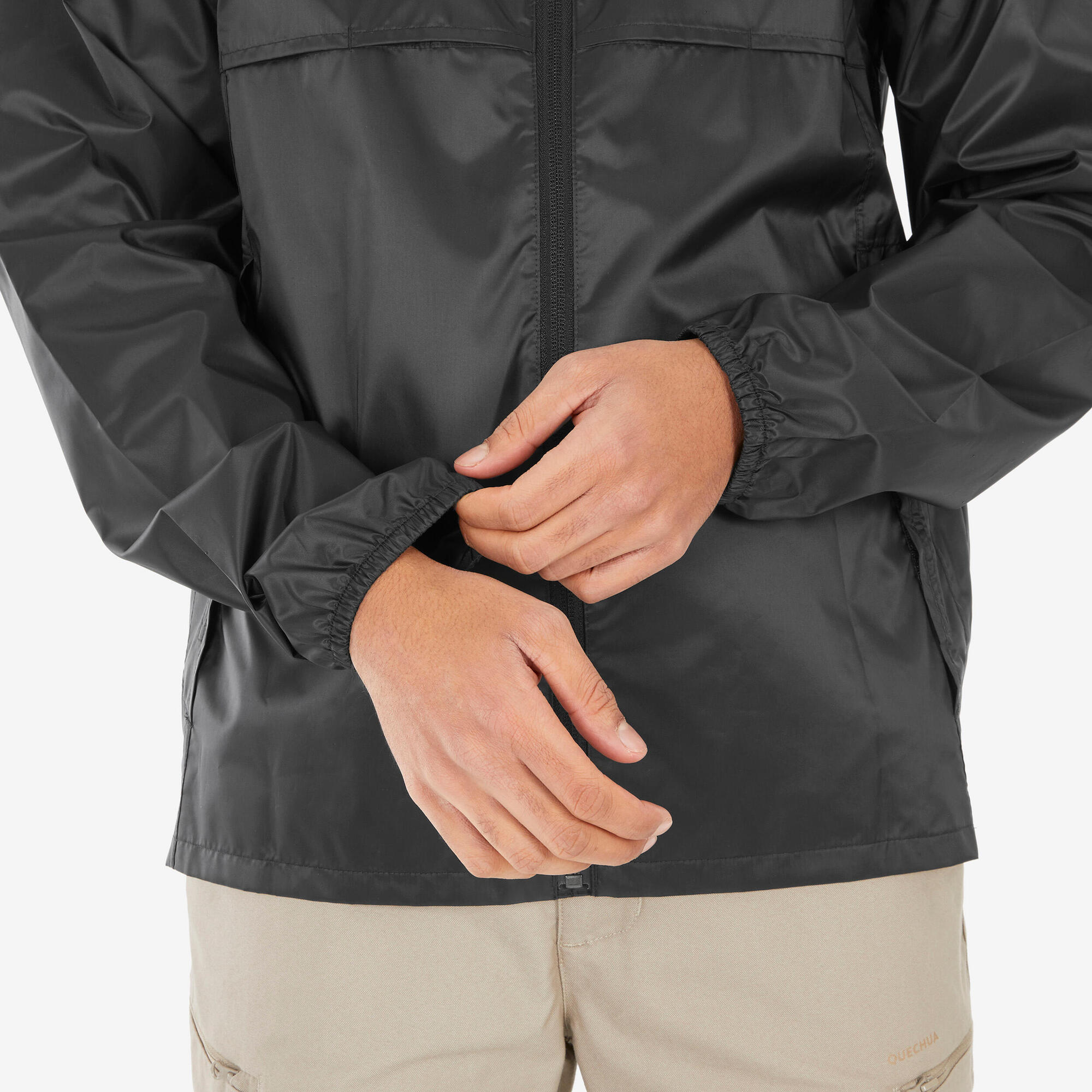 Quechua Men's Raincut Fullzip Waterproof Rain Jacket