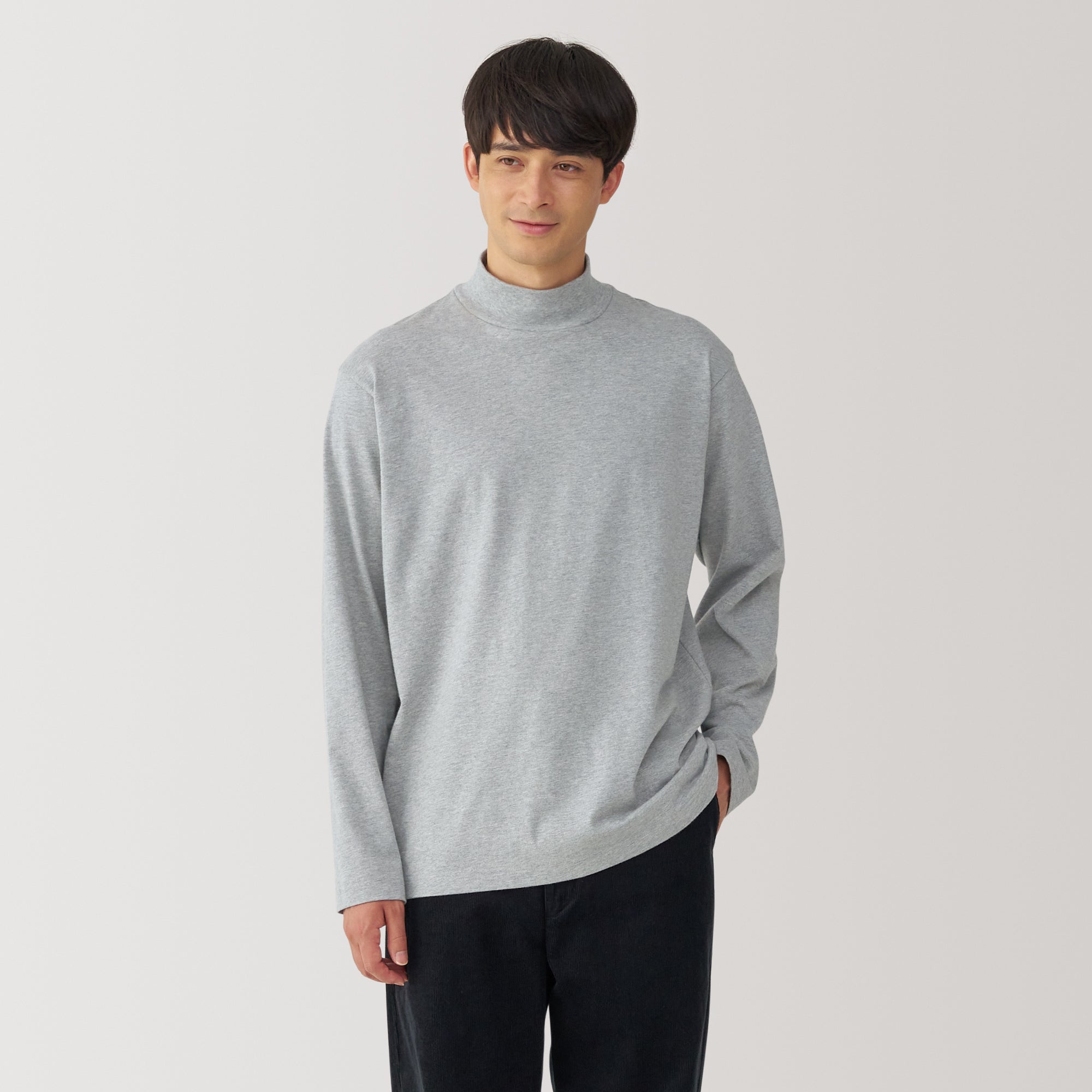  Men's Brushed High Neck Long Sleeve T-Shirt、mySite、sugarbowlscore