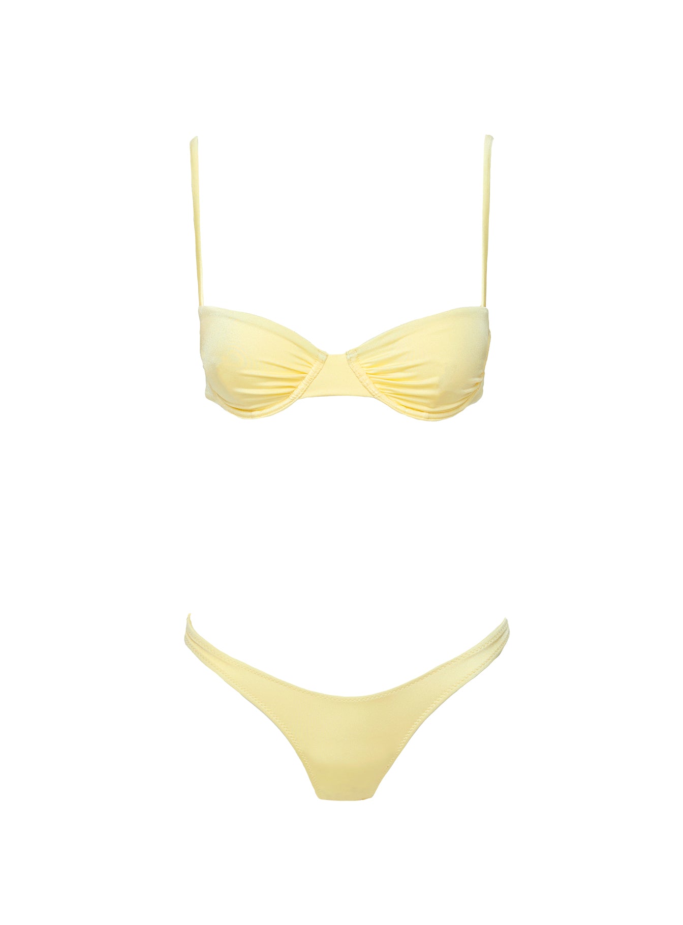 Sadley Underwire Shine Bikini Top Lemon、mySite、solidvoid
