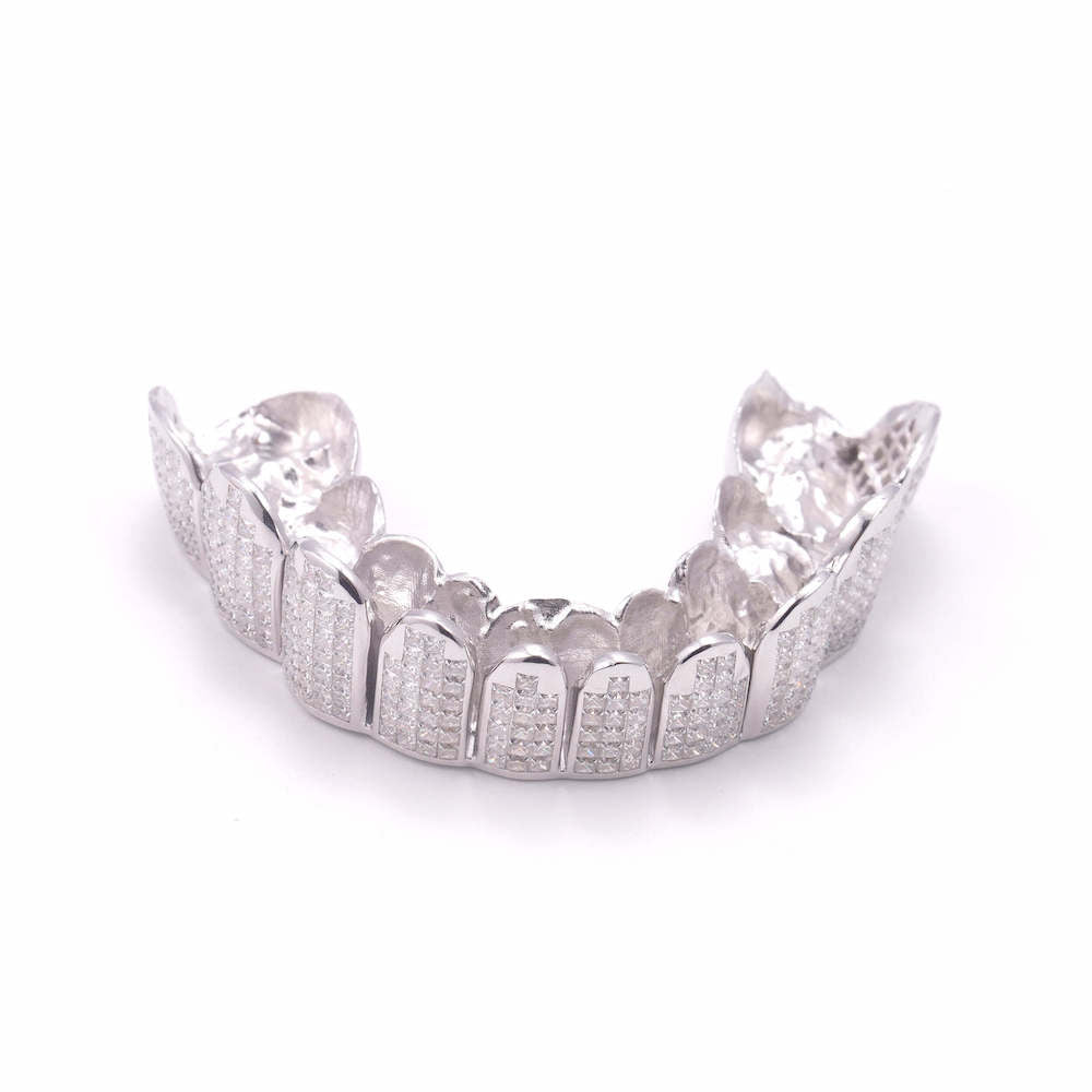 Invisible Set Princess Cut Moissanite Bottom Diamond Grillz、mySite、hinf8tx79