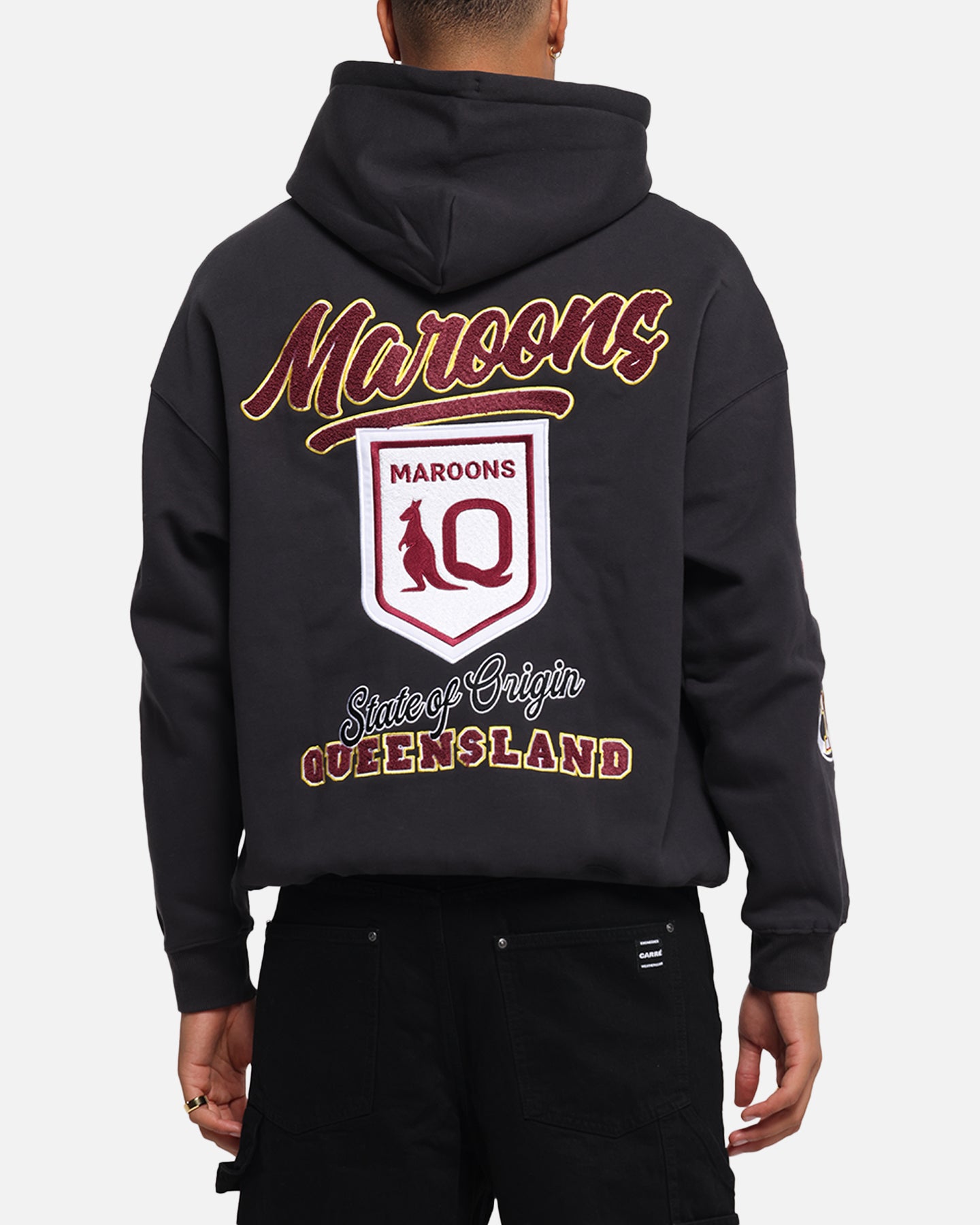Queensland Rugby League Queensland Maroons State Of Origin Hoodie Faded Black、mySite、zt4zffjzw