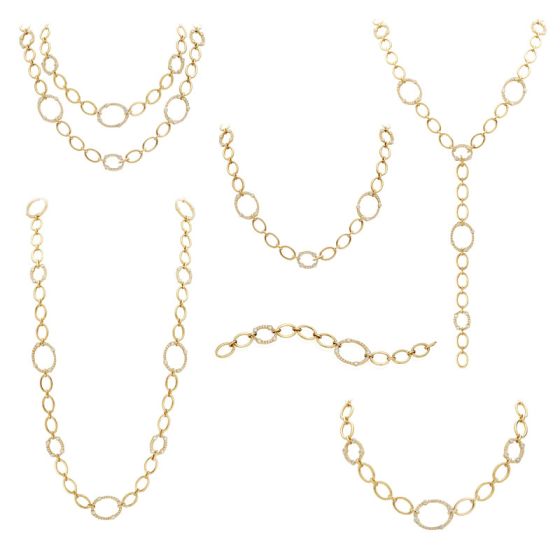 Gumuchian Carousel Convertible 18k Yellow Gold Diamond Necklace、mySite、hinf8tx79